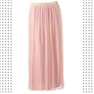 LC Lauren Conrad Blush Pink Tulle Maxi Skirt